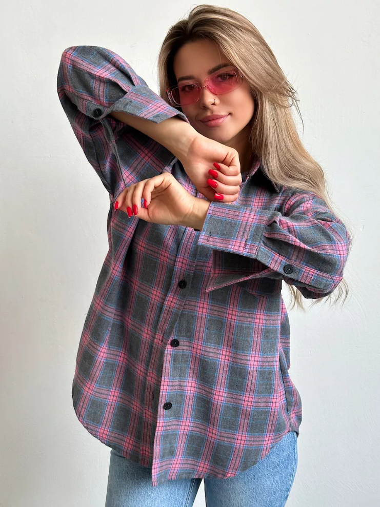 Camisa de franela Sophie mujer - A cuadros y con estilo