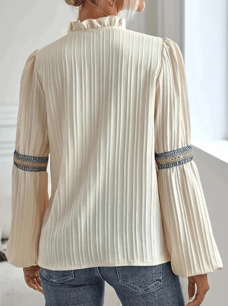 Blusa Clara señora - Elegante con mangas abullonadas