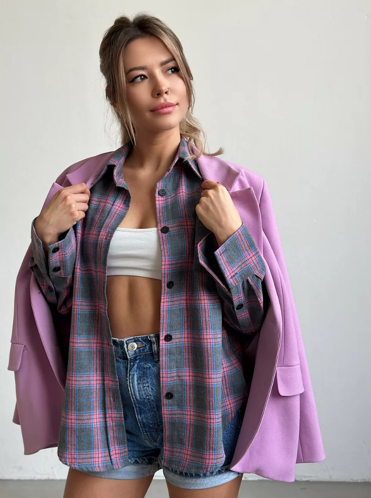 Camisa de franela Sophie mujer - A cuadros y con estilo