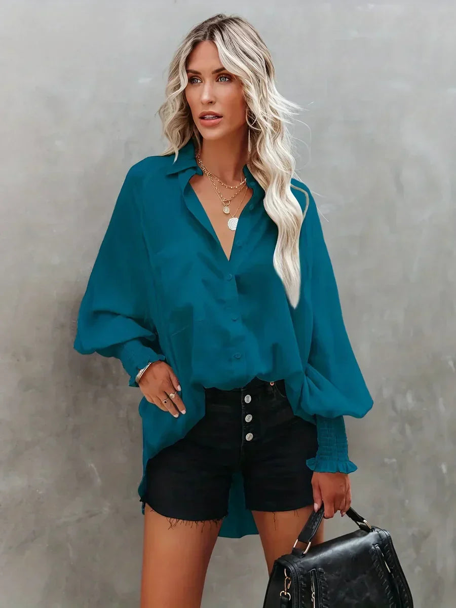 Camisa clásica Anna de manga larga para mujer: atemporal y versátil