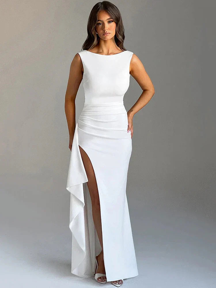 Victoria - Favorecedor vestido con abertura alta