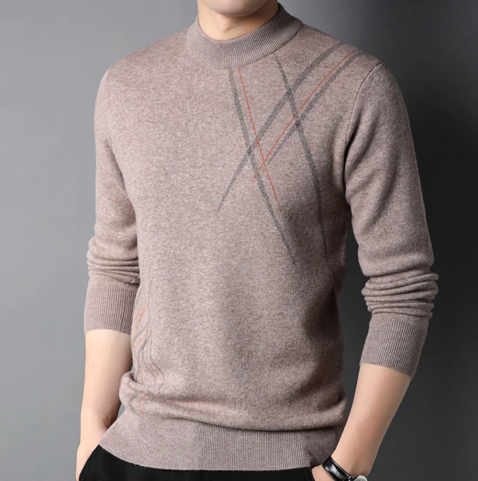 Elegante jersey de cuello redondo de alta calidad para hombre