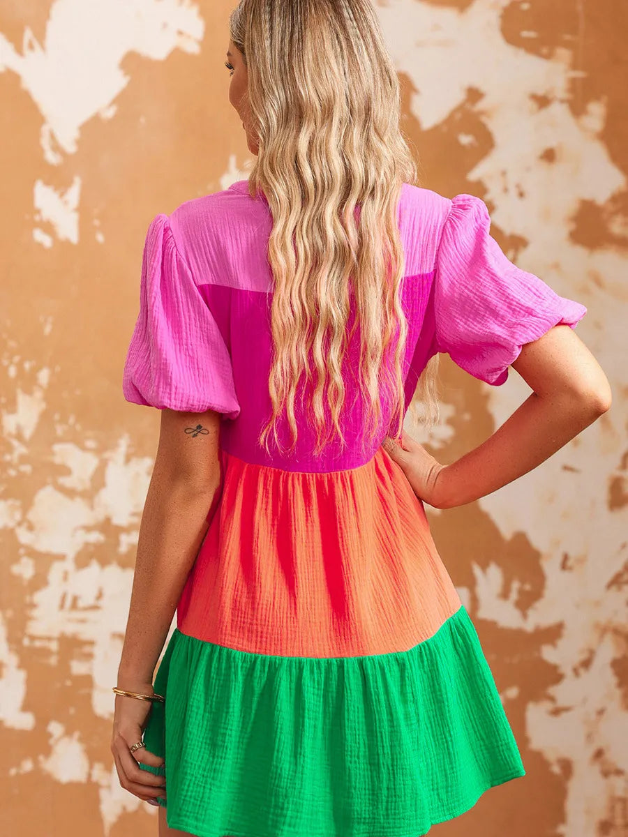 Daisy - Vestido chic de manga corta