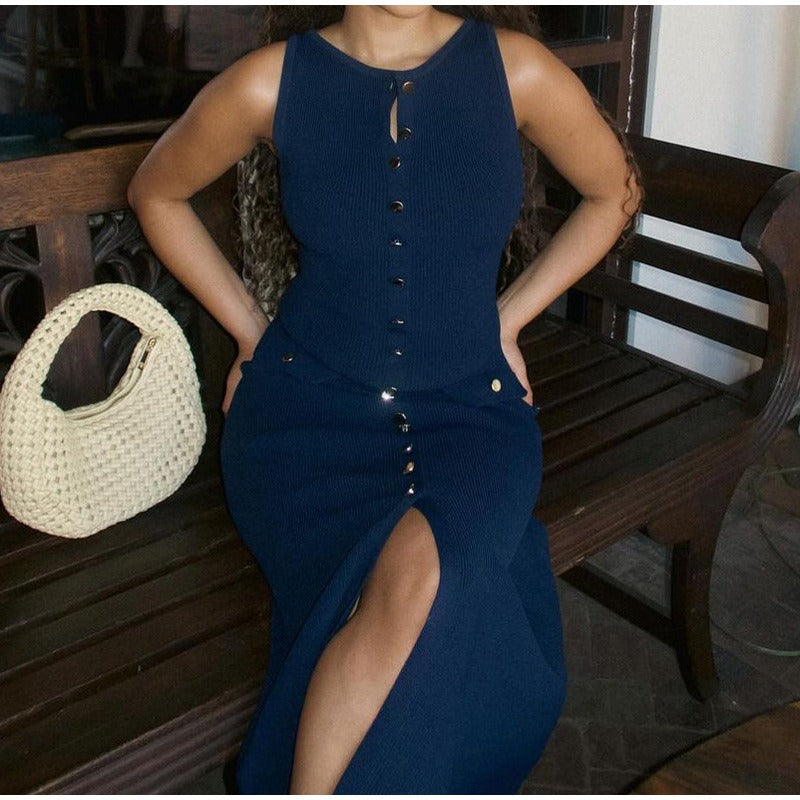 Vestido largo mujer sin mangas - Élodie