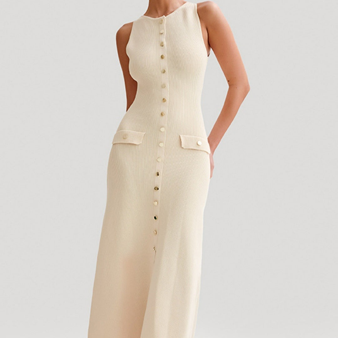 Vestido largo mujer sin mangas - Élodie