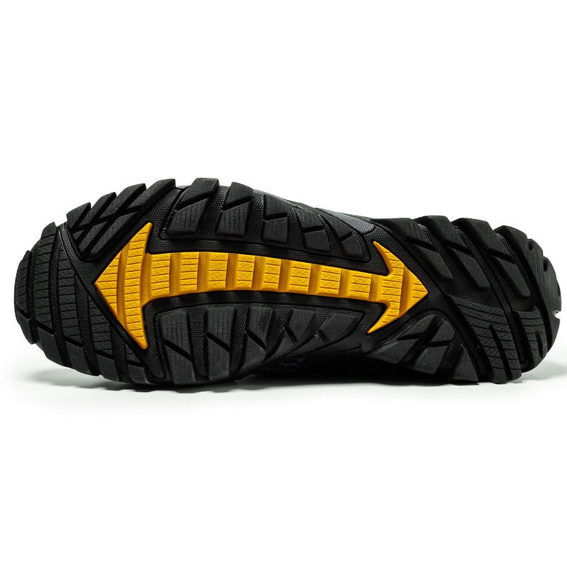Zapatillas trekking hombre suela antideslizante malla negra - Altus