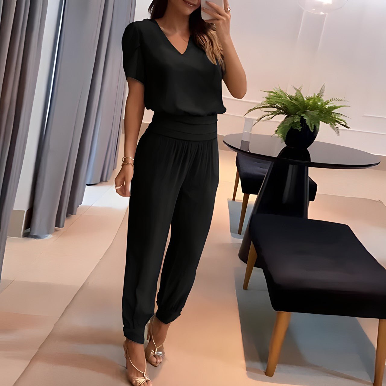 Evelyn - Blusa y pantalón de moda