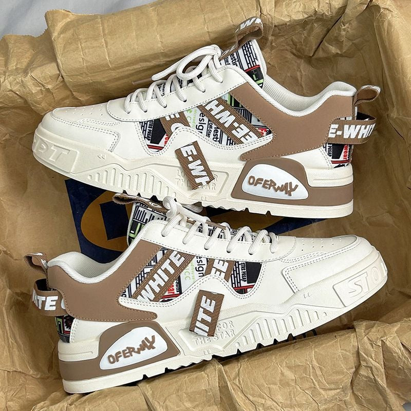 Zapatillas para hombre de suela gruesa con diseño gráfico urbano - Axel