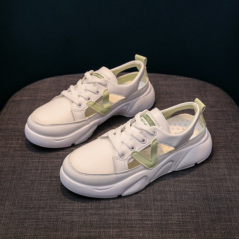 Zapatillas deportivas mujer diseño perforado blanco - Avelyn