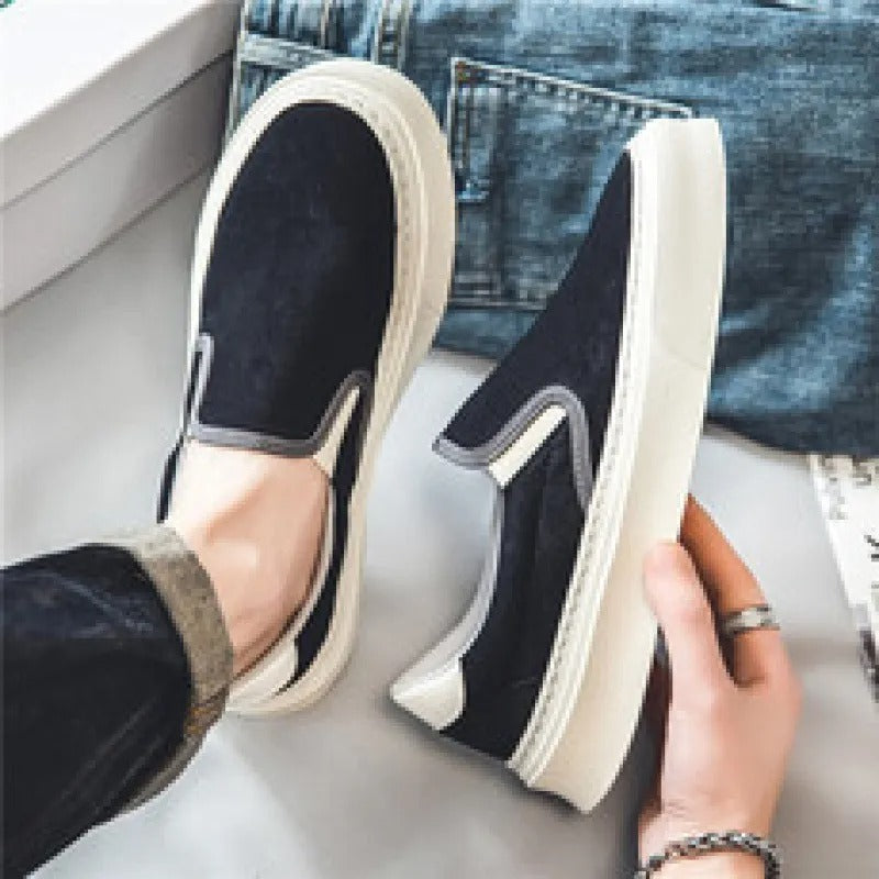 Zapatillas slip-on hombre lona transpirable - Adrix