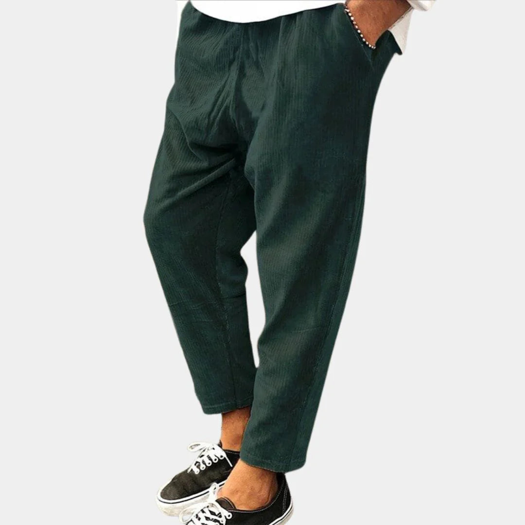 Paulo - Cómodo pantalón de verano de pana con prácticos bolsillos