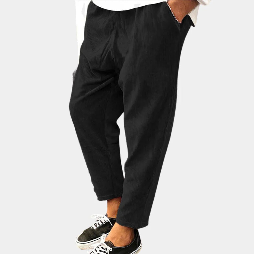 Paulo - Cómodo pantalón de verano de pana con prácticos bolsillos