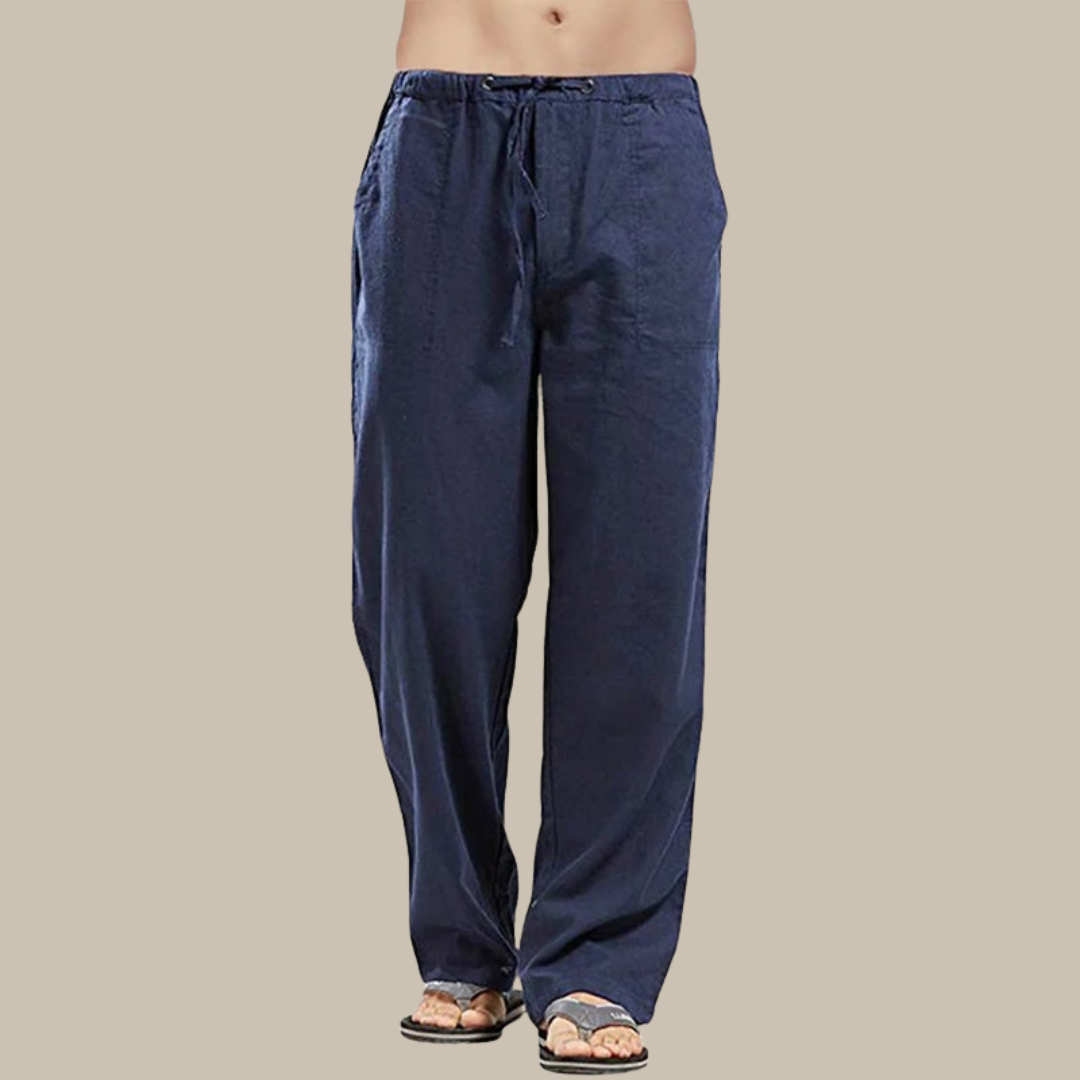 Figos - Cómodos pantalones de playa de lino para hombre