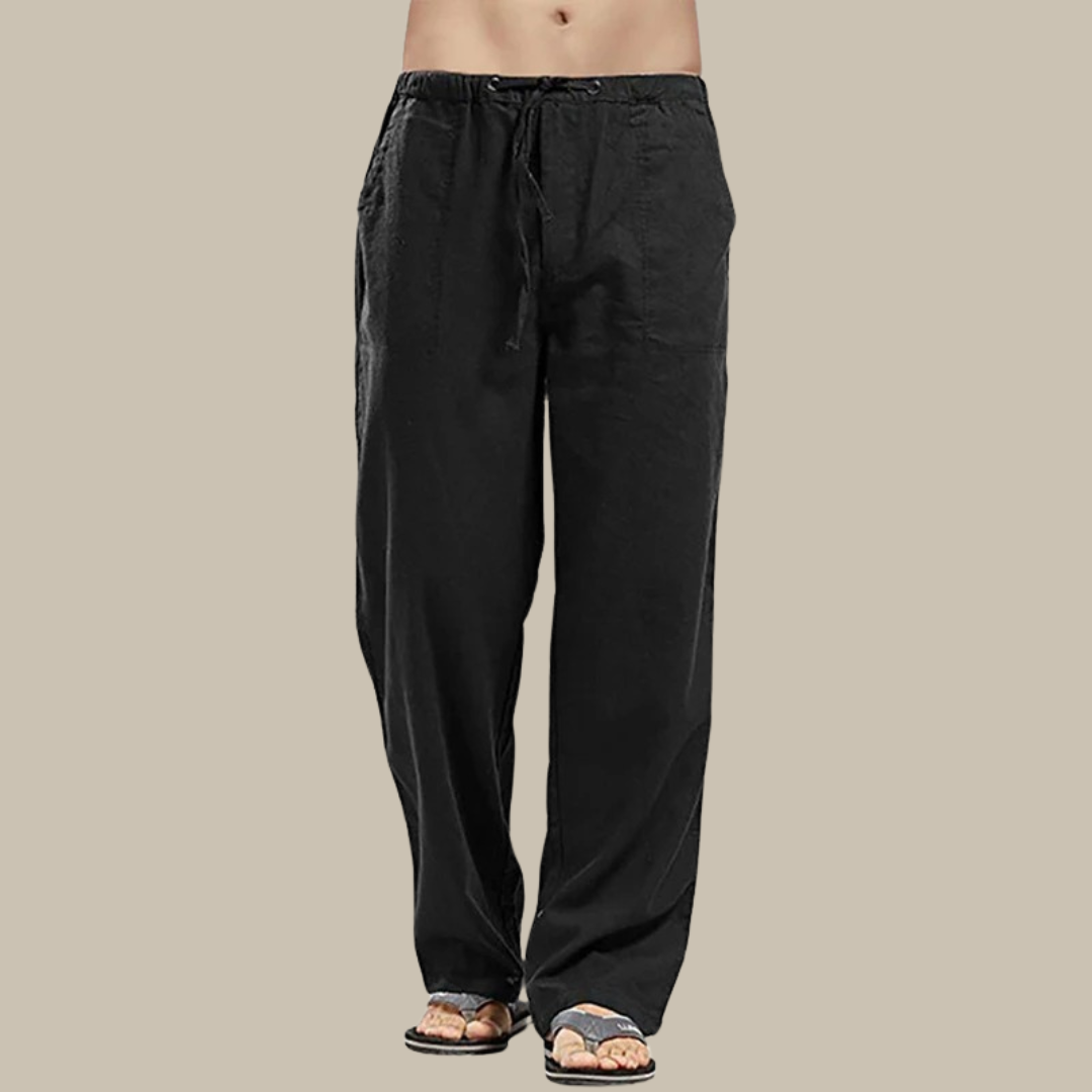 Figos - Cómodos pantalones de playa de lino para hombre