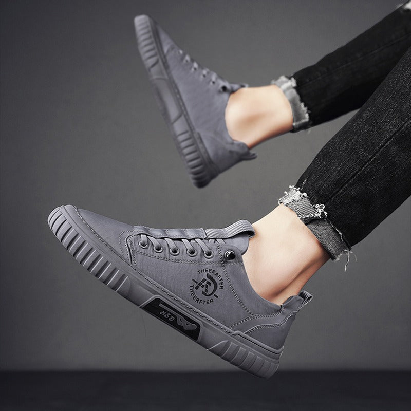 Zapatillas casuales hombre tela transpirable gris mate - Lior
