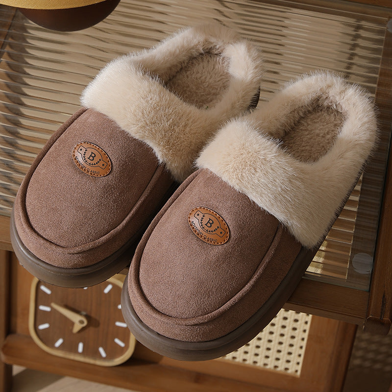 Pantuflas de hombre Cálido forro de piel Antideslizante - Lars