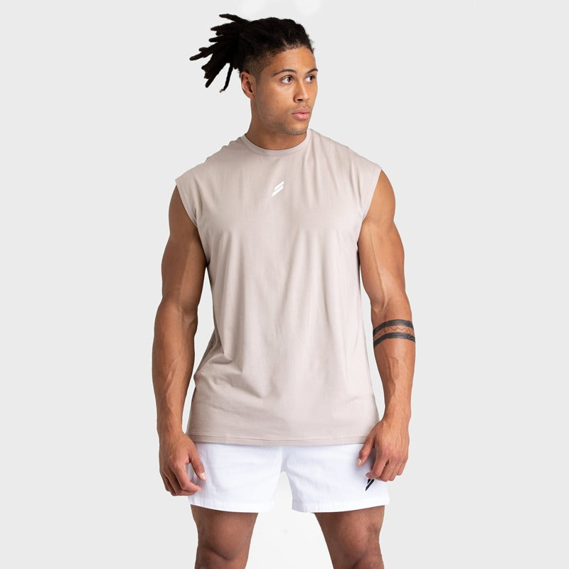 Camiseta sin mangas hombre algodón transpirable estilo deportivo - Thiago