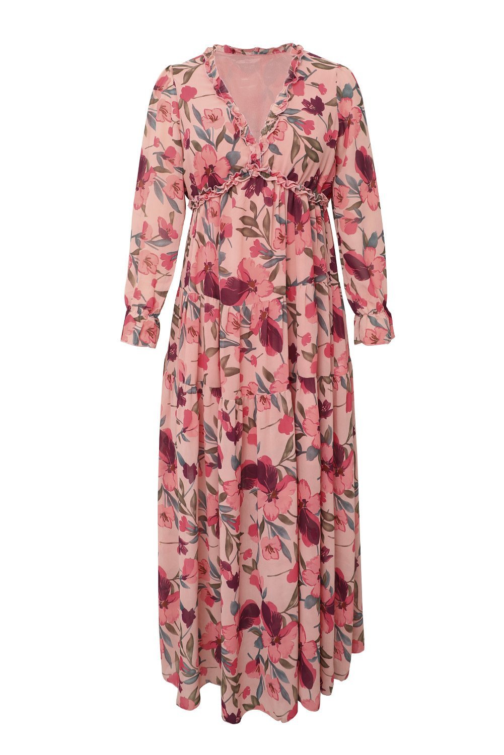Aloisa - Maxi vestido estampado con escote en V