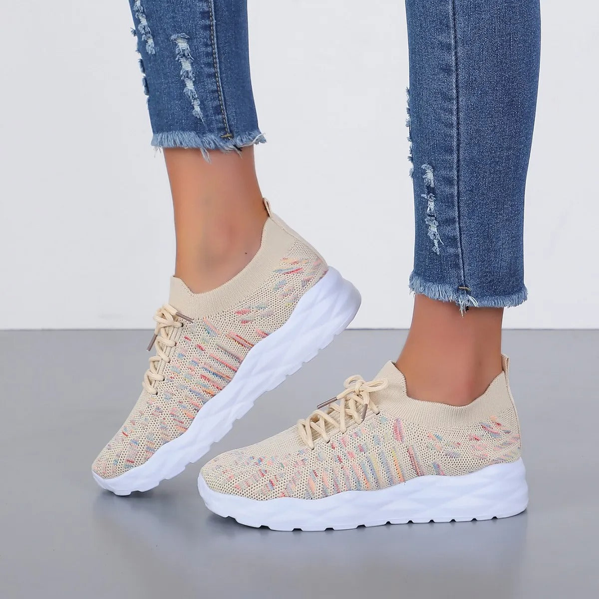Zapatillas para mujer tejido transpirable con suela deportiva - Eloísa
