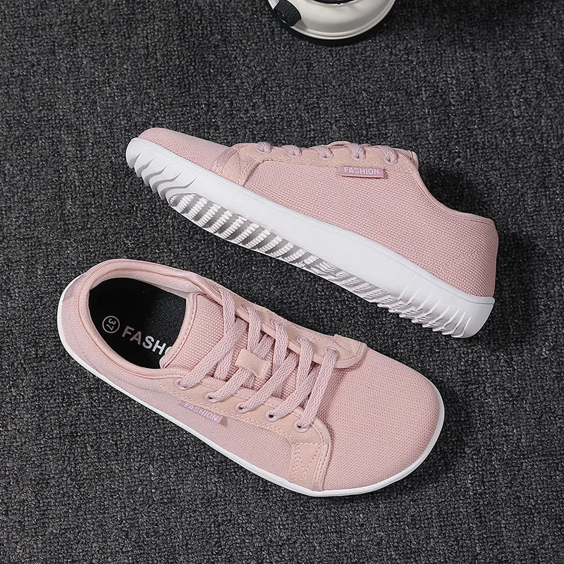 Zapatillas deportivas unisex transpirables con suela antideslizante rosa pastel - Elina
