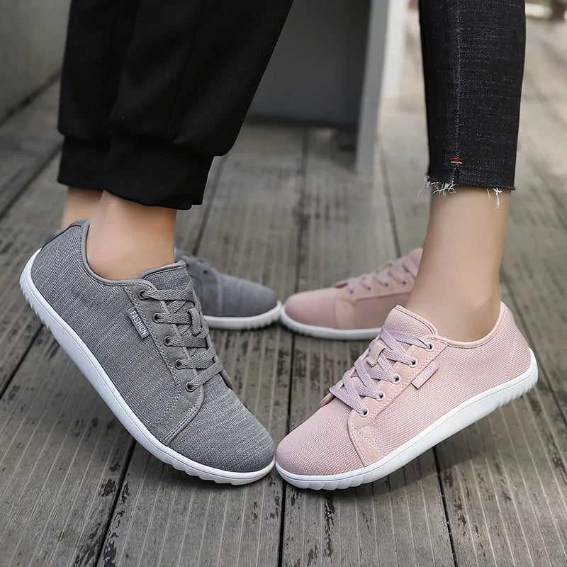 Zapatillas deportivas unisex transpirables con suela antideslizante rosa pastel - Elina