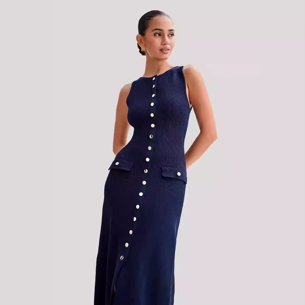 Vestido largo mujer sin mangas - Élodie
