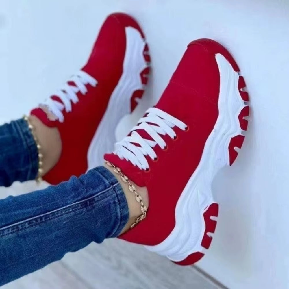 Zapatillas deportivas para mujer suela gruesa con diseño dentado - Rebeca