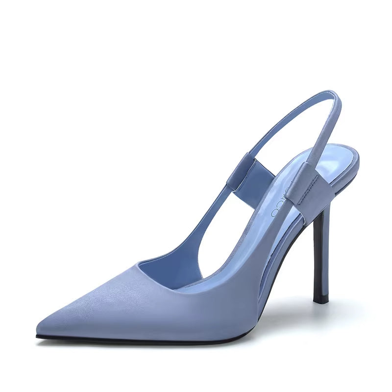 Zapatos de tacón para mujer punta afilada estilo slingback - Renata