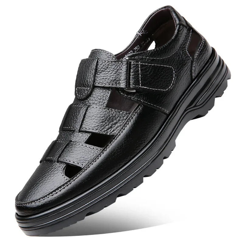 Zapatos calados hombre cuero transpirable negro clásico - Velmar
