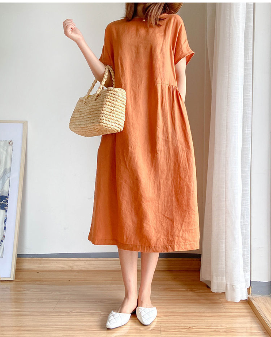 CINDY - Vestido De lino y Algodón