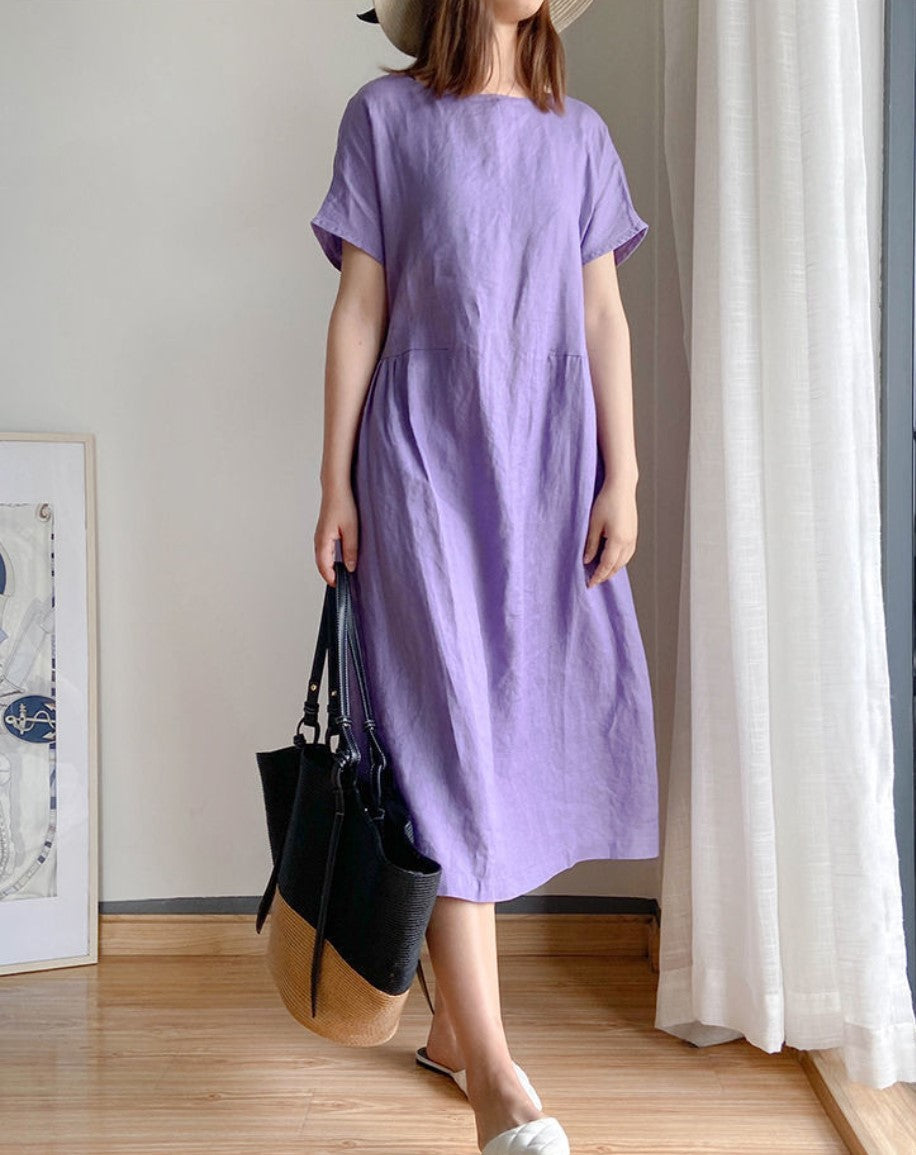 CINDY - Vestido De lino y Algodón