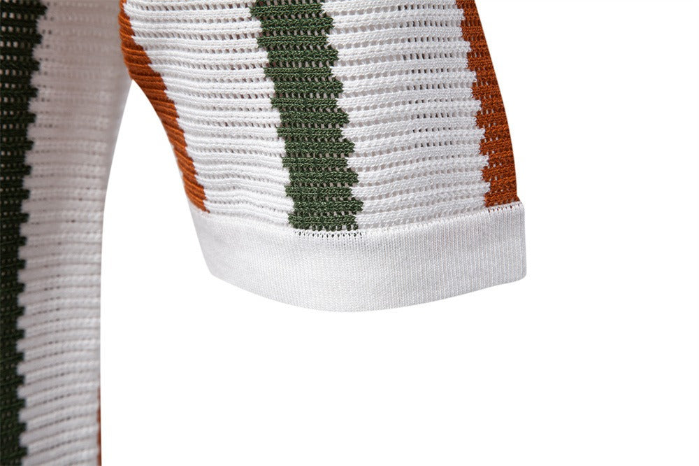 Camisa polo hombre punto acanalado rayas verticales - Álvaro