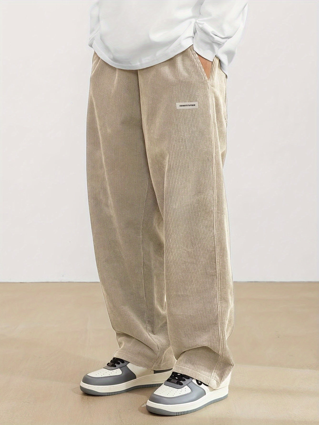 Levin - Suaves y frescos pantalones de pana para hombre para el verano