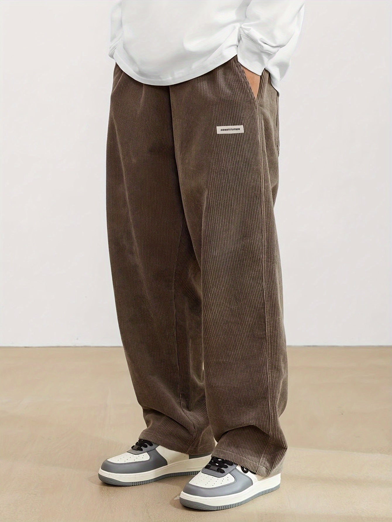 Levin - Suaves y frescos pantalones de pana para hombre para el verano