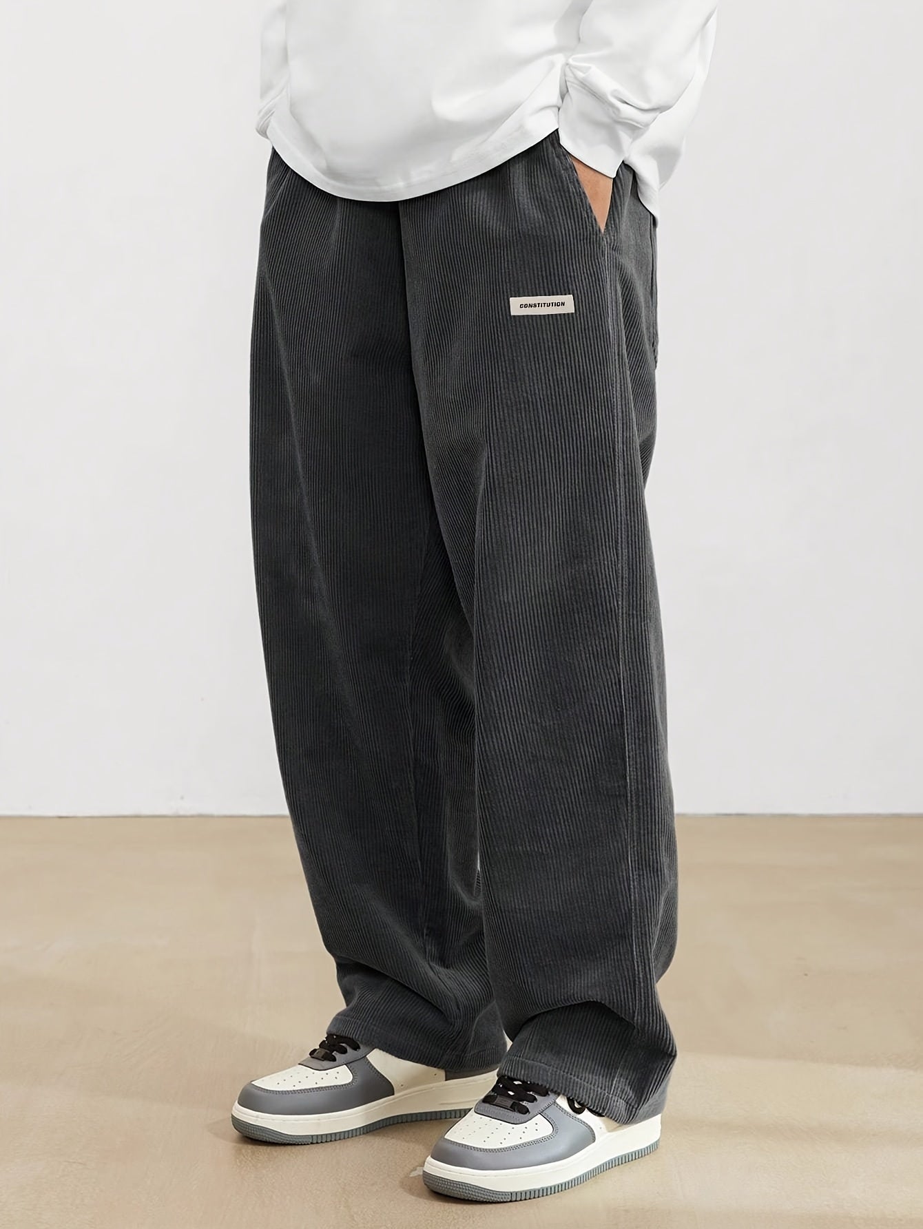 Levin - Suaves y frescos pantalones de pana para hombre para el verano