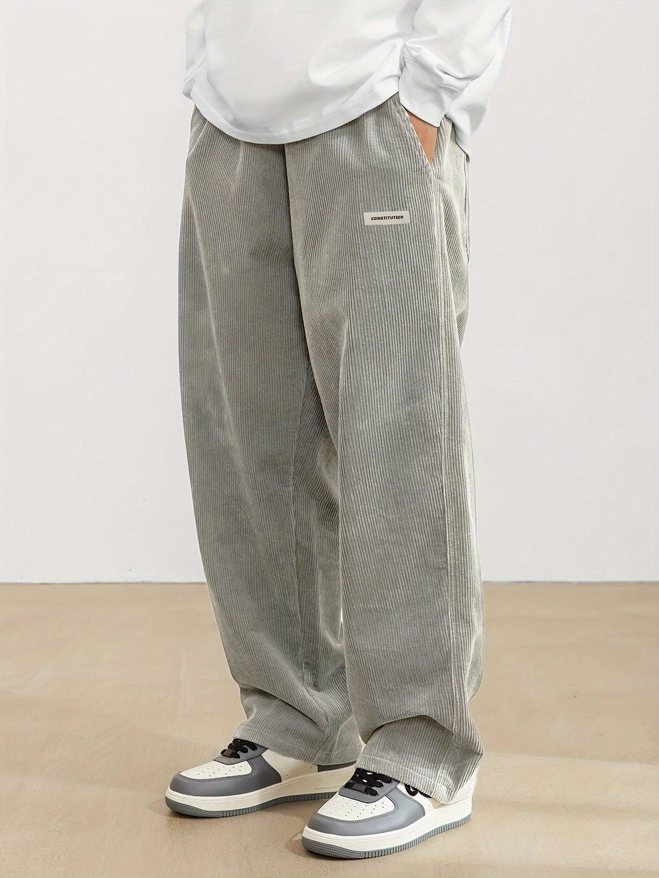 Levin - Suaves y frescos pantalones de pana para hombre para el verano