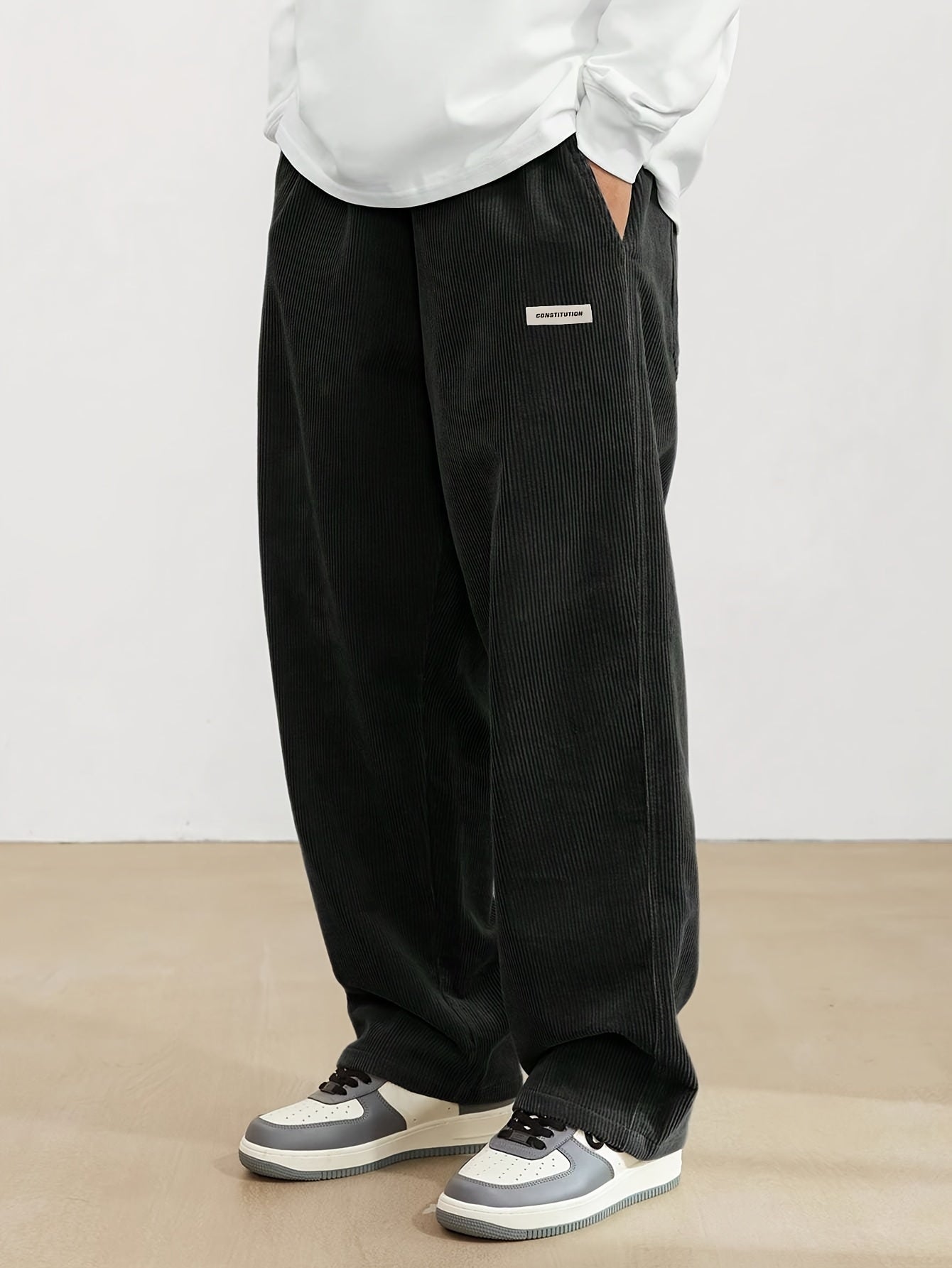 Levin - Suaves y frescos pantalones de pana para hombre para el verano
