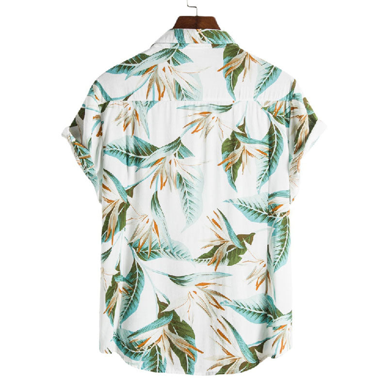 Camisa casual de vacaciones con estampado para hombre