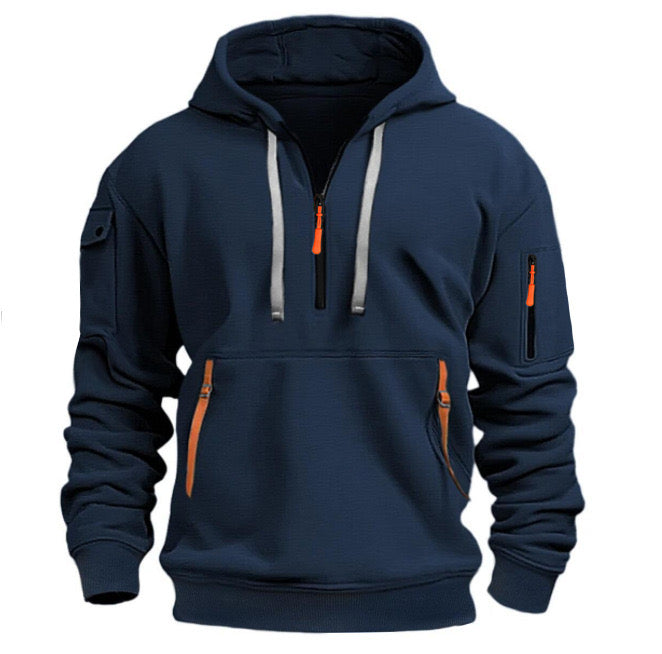 Sudadera hombre con capucha y bolsillos - Cesar