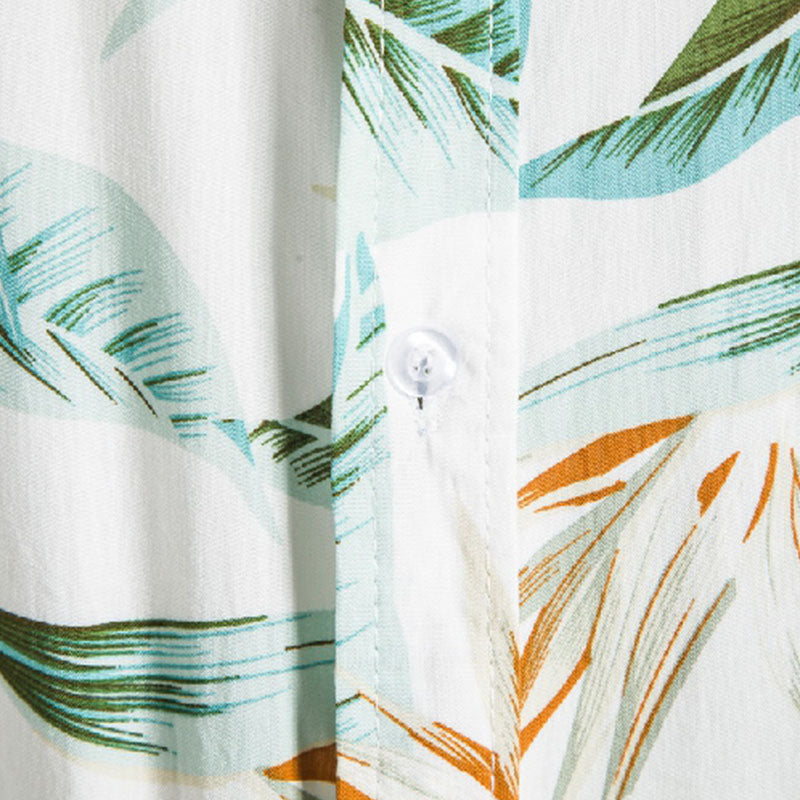 Camisa casual de vacaciones con estampado para hombre