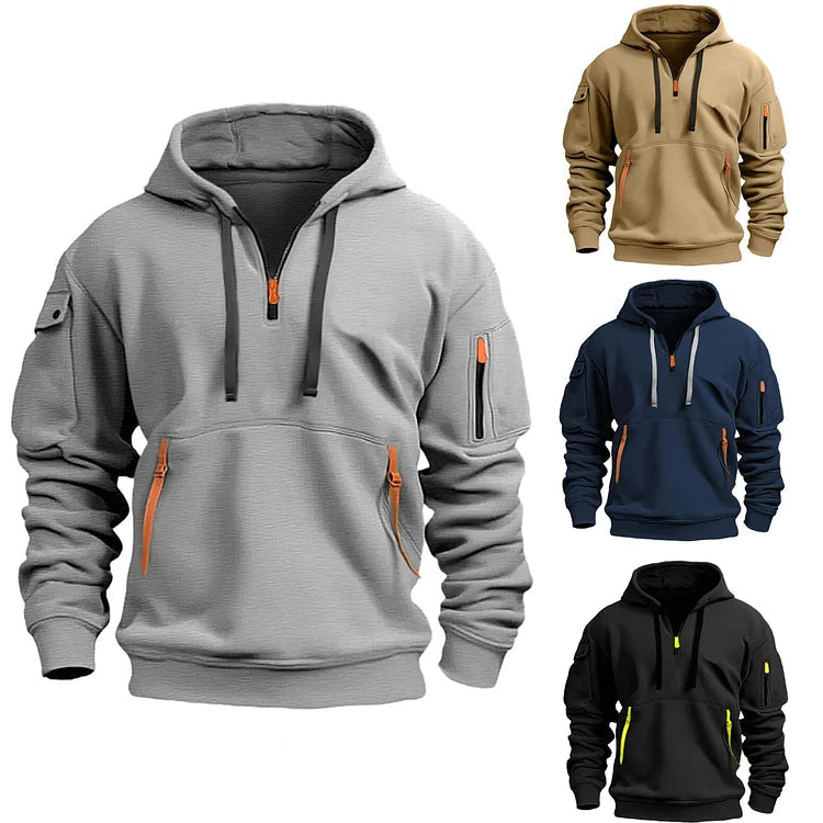 Sudadera hombre con capucha y bolsillos - Cesar