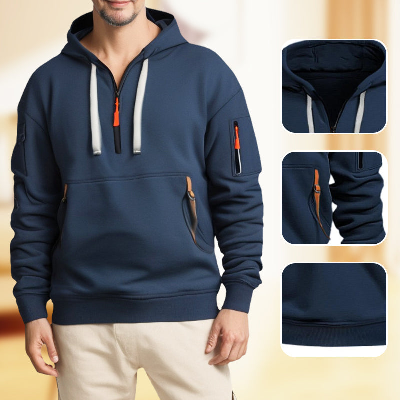 Sudadera hombre con capucha y bolsillos - Cesar
