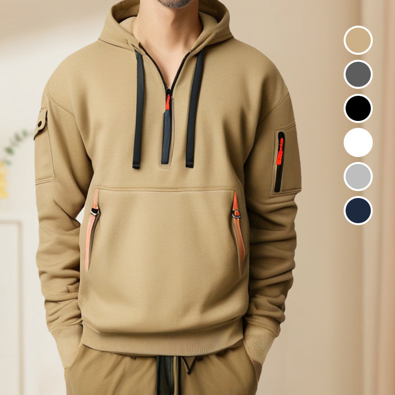 Sudadera hombre con capucha y bolsillos - Cesar