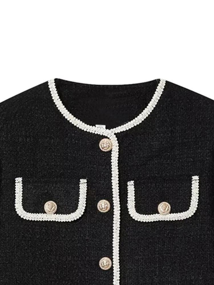 Chaqueta corta de mujer con botones decorativos - Alida