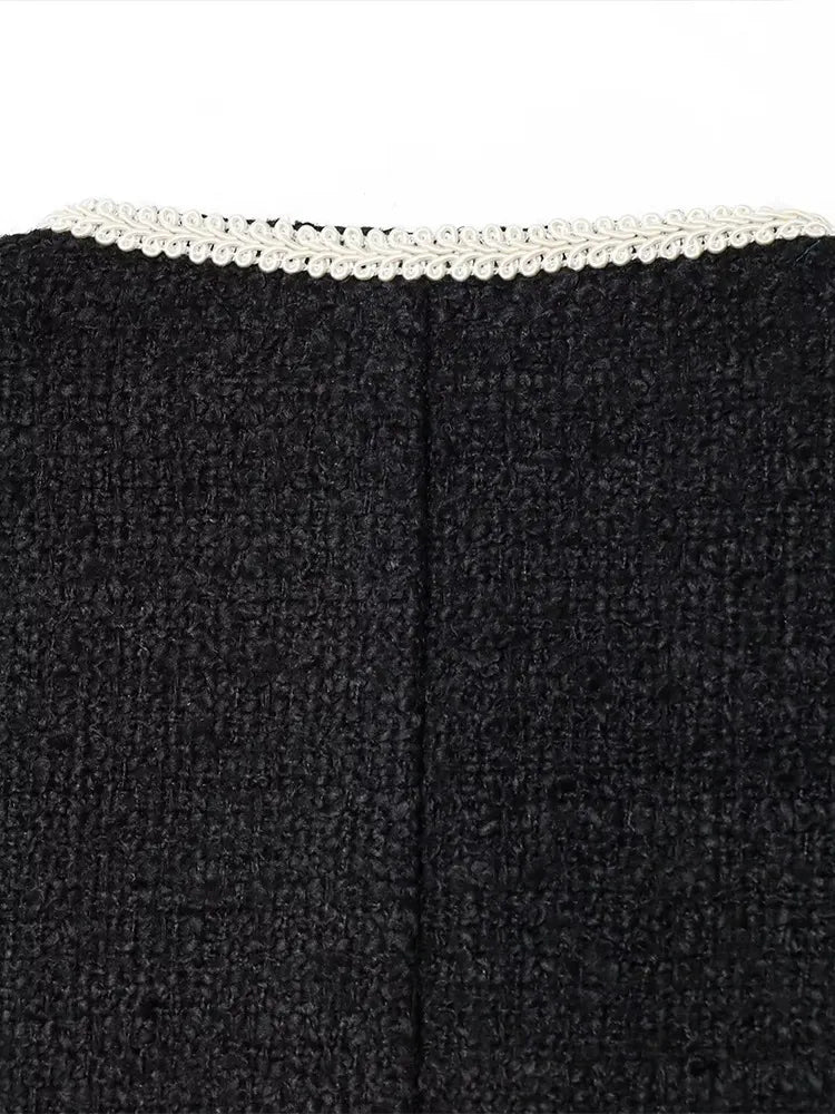 Chaqueta corta de mujer con botones decorativos - Alida