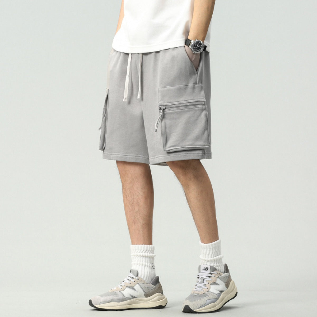 Pantalón corto cargo para hombre de algodón elástico - Milo