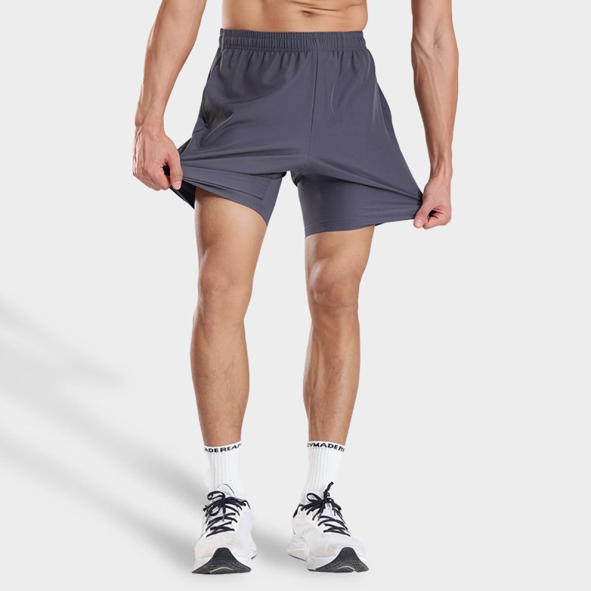 Short deportivo hombre tejido técnico transpirable corte recto - Dennis