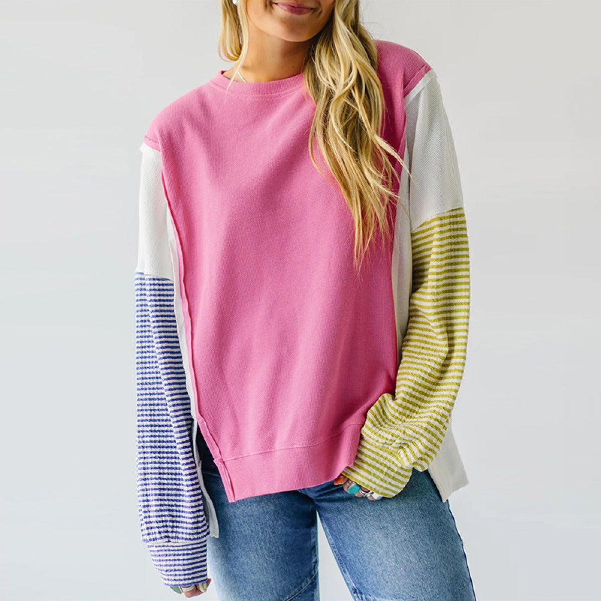 Sudadera casual de manga larga multicolor – Maelis