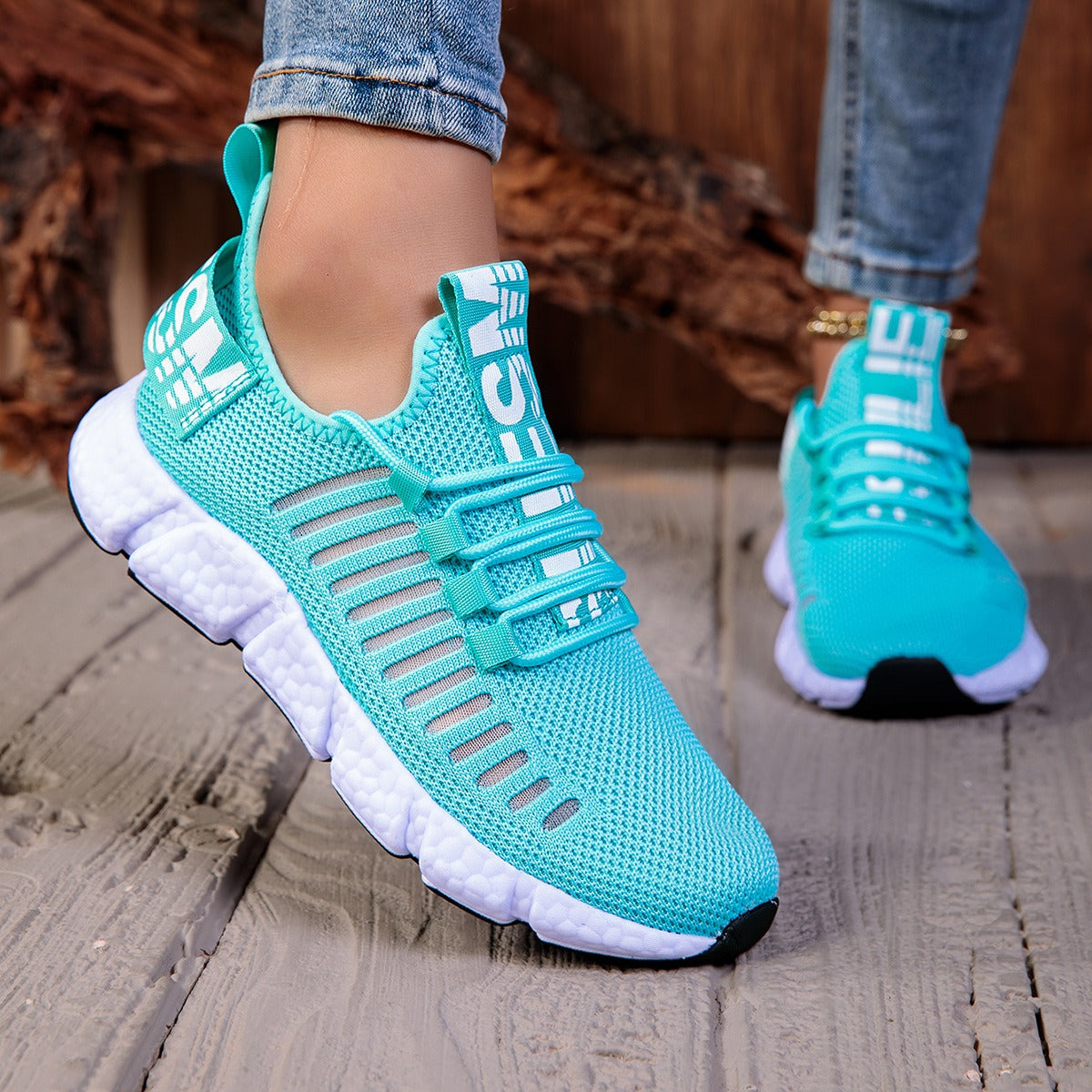 Zapatillas deportivas para mujer tejido transpirable suela ergonómica - Marisol