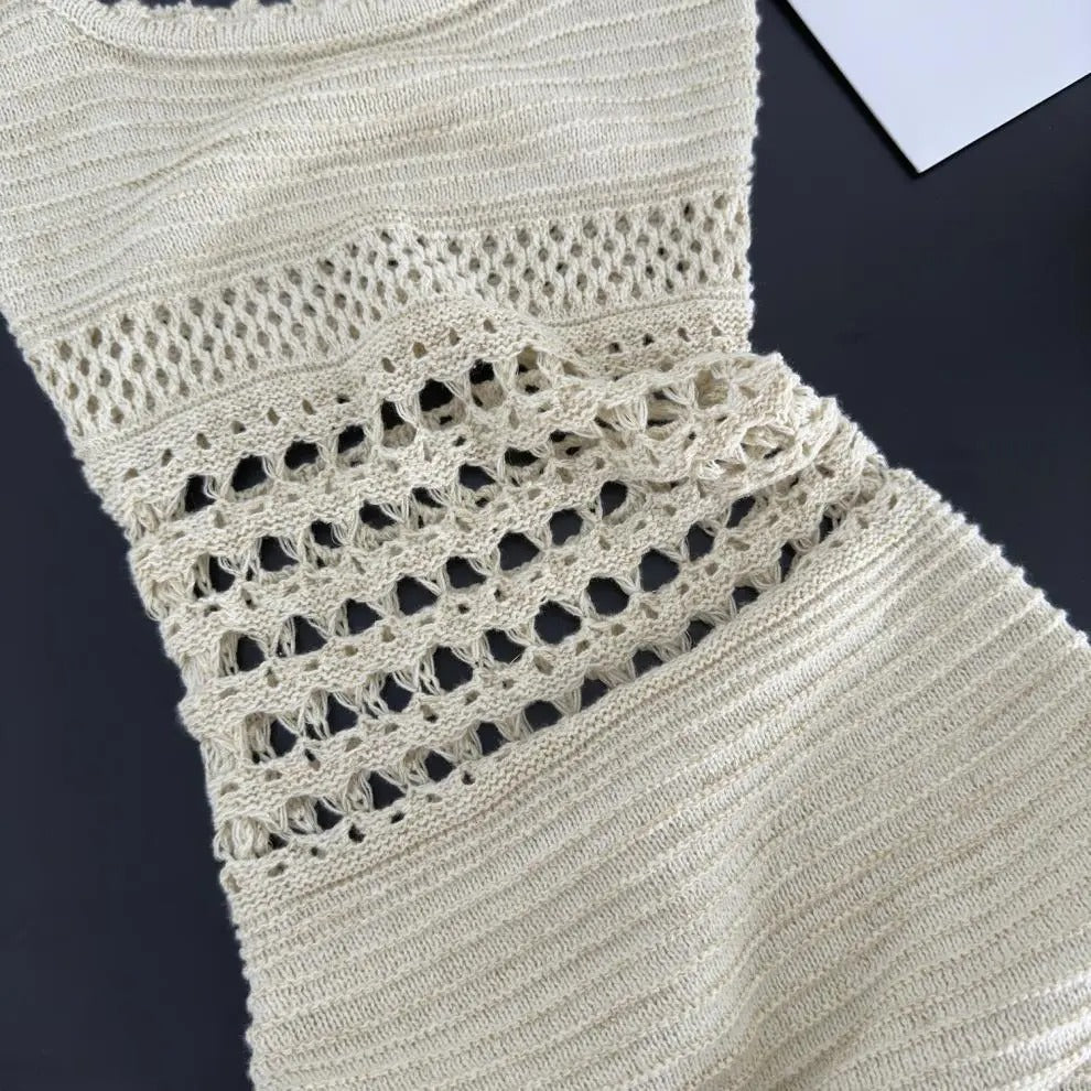 Vestido midi de punto calado ajustado - Danira